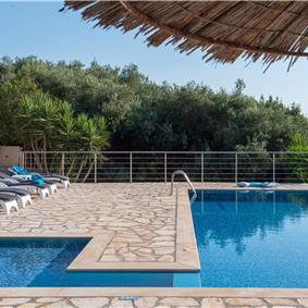 7 bedroom seafront luxury villa with pool & jacuzzi, near Acharavi, sleeps 14-15